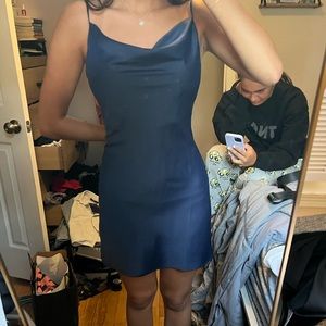 Urban Outfitters - Navy Cowl Slip Dress